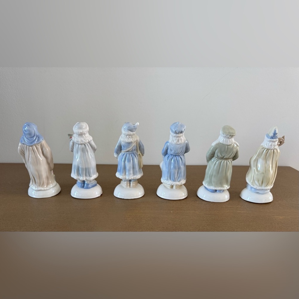 Charming Santa Around The World Ceramic Figurine Collection - Blue and Cream - Picture 8 of 10